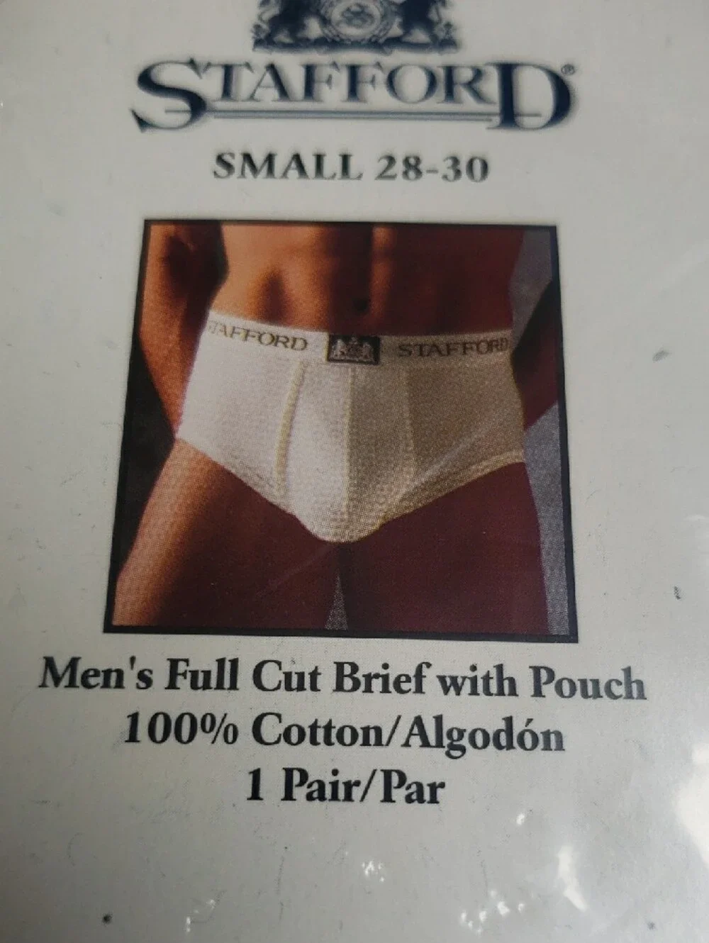 Stafford Men's Briefs Pack in Navy with White Waistband Bundle Size S